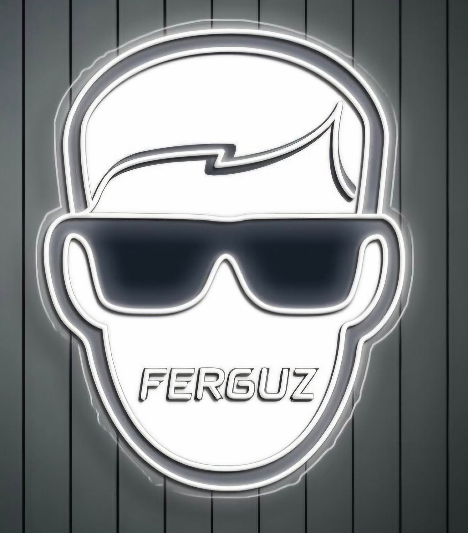 Ferguz — cartoon face logo